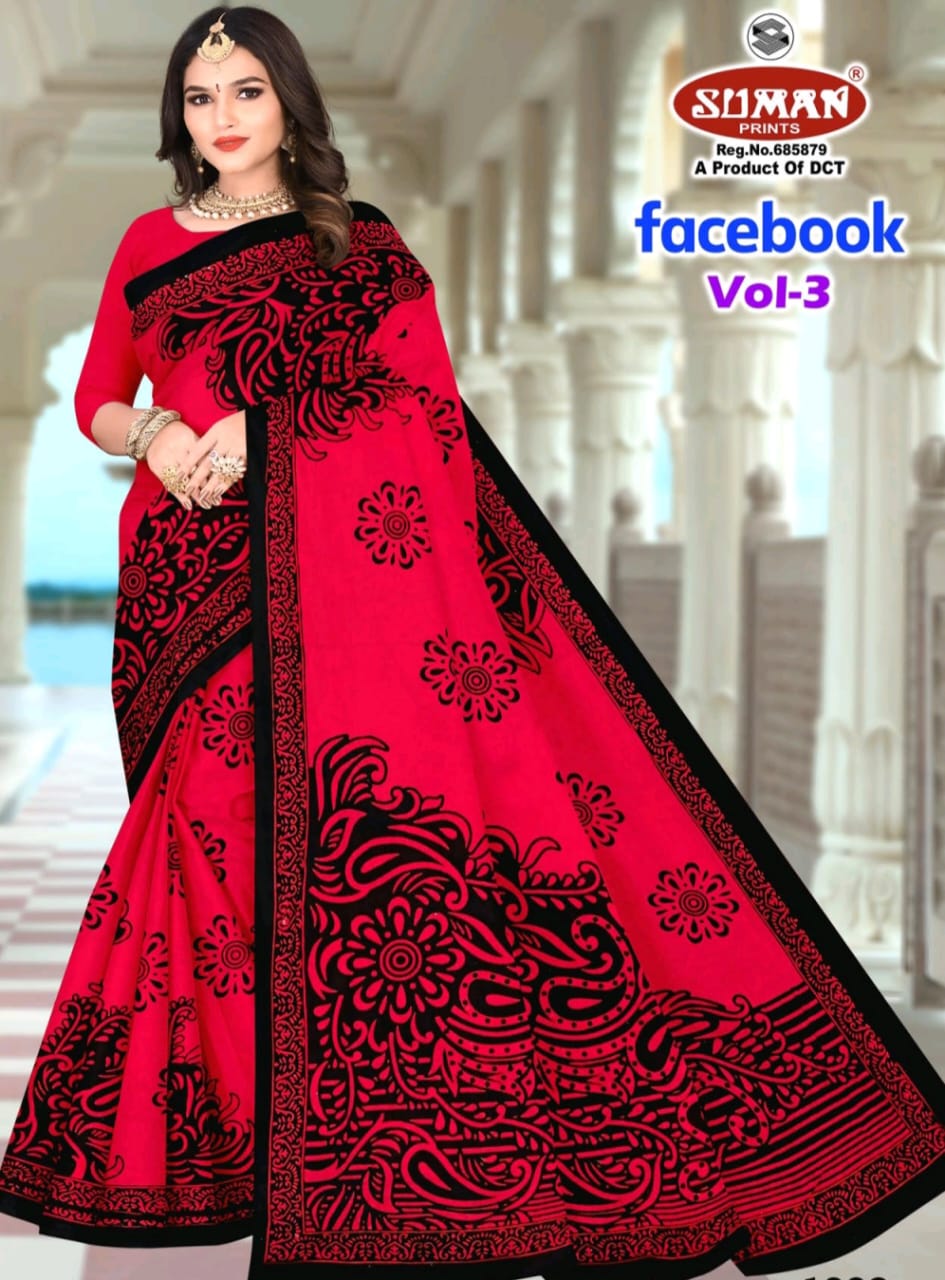 SUMAN FACEBOOK COTTON SAREE