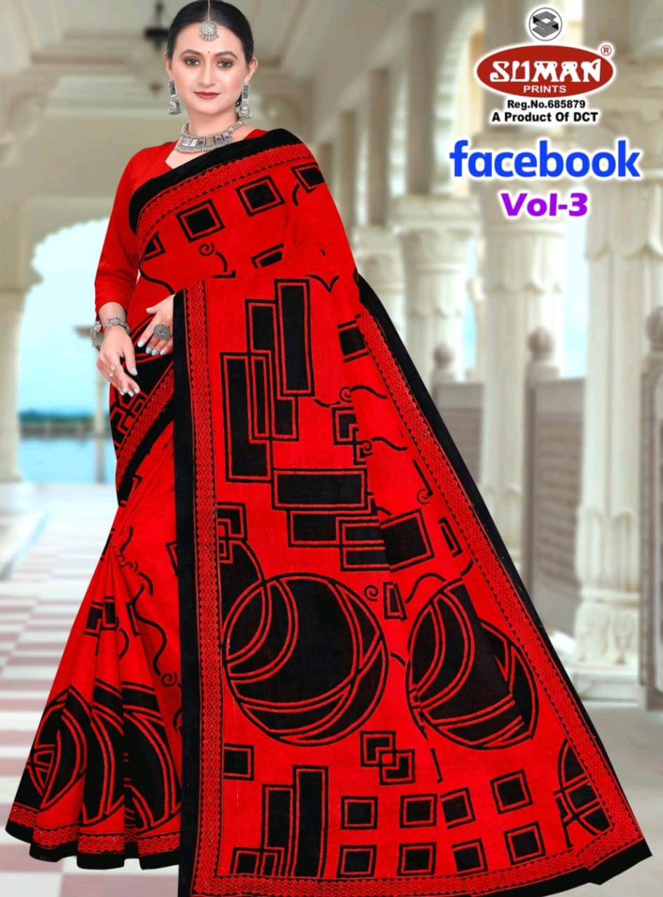 SUMAN FACEBOOK COTTON SAREE