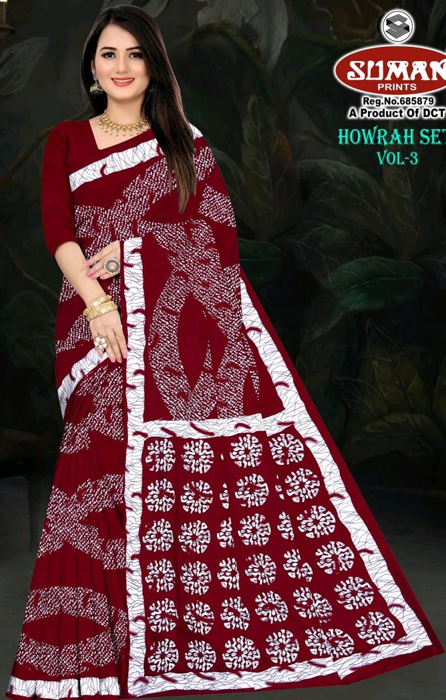 SUMAN HOWRAH SETU COTTON SAREE