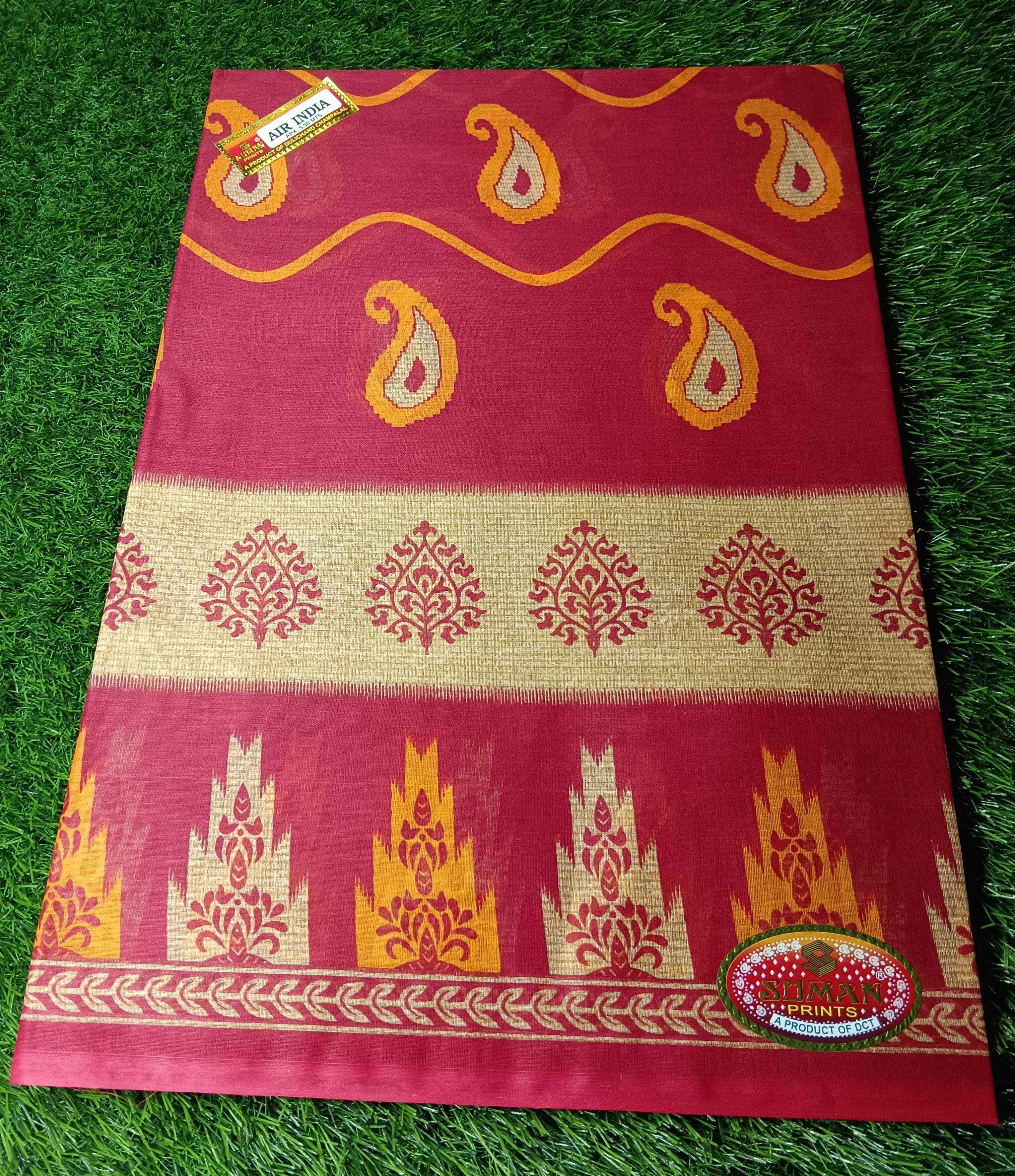 air india cooton saree